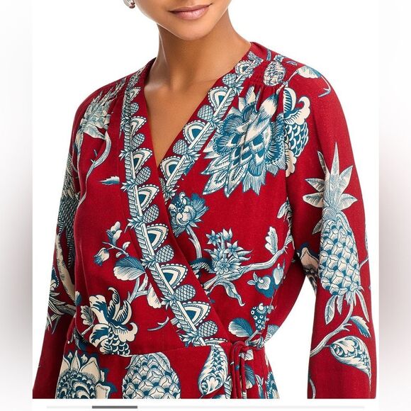 NWT FARM Rio Tropical Landing Mini Wrap Dress Women Size M - Picture 7 of 16